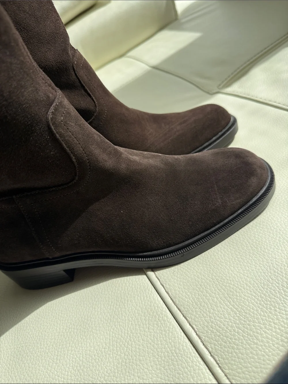 Zara Split Suede Riding Boots